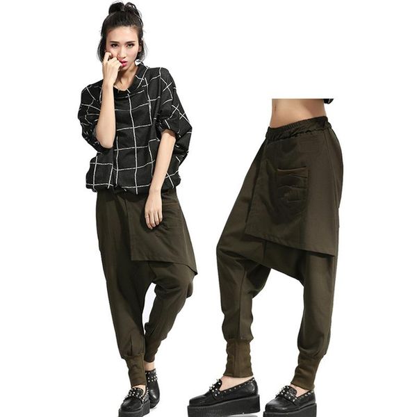 army green split joint harem pants loose fit joggers women and men fashion tide spring autumn trousers 2021 hip hop streetwear women's, Black;white
army green split joint harem pants loose fit joggers women and men fashion tide spring autumn trousers 2021 hip hop streetwear women's, Black;white