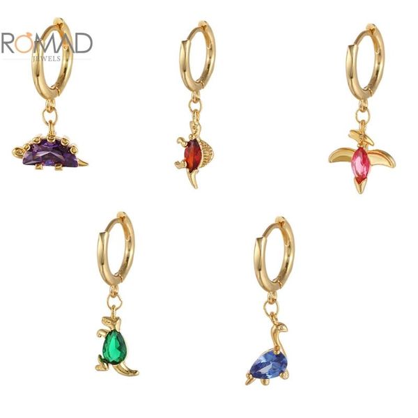 hoop & huggie romad 1pcs exquisite animal colorful zircon earrings hoops little dinosaur pendant for women huggie korean oorbellen, Golden;silver
hoop & huggie romad 1pcs exquisite animal colorful zircon earrings hoops little dinosaur pendant for women huggie korean oorbellen, Golden;silver
