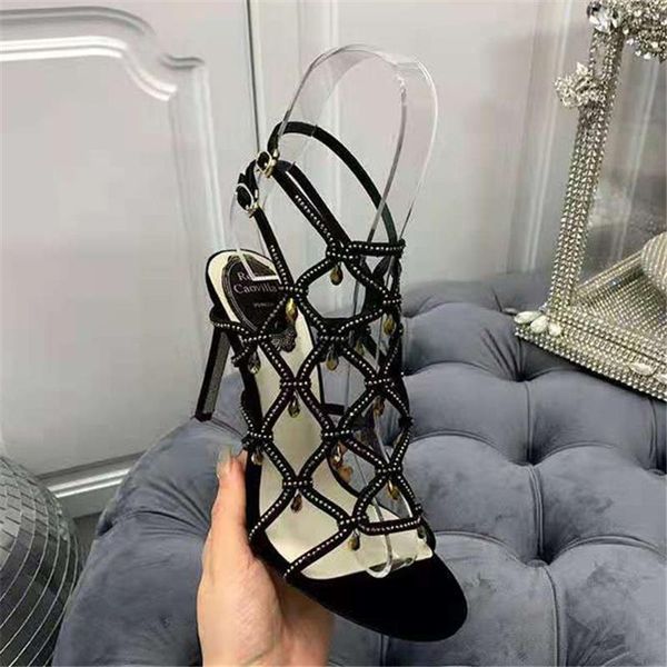sandals fashion crystal luxury designer women's genuine leather brand female high heels summer party bling ladies shoes, Black
sandals fashion crystal luxury designer women's genuine leather brand female high heels summer party bling ladies shoes, Black