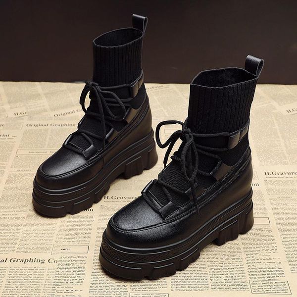 boots women's autumn female shoes round toe clogs platform boots-women rubber ankle ladies rock high heel stockings, Black
boots women's autumn female shoes round toe clogs platform boots-women rubber ankle ladies rock high heel stockings, Black