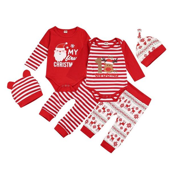 clothing sets boys girls 3pcs christmas romper elements letter printed long sleeve o-neck striped pants cartoon hat, White
clothing sets boys girls 3pcs christmas romper elements letter printed long sleeve o-neck striped pants cartoon hat, White