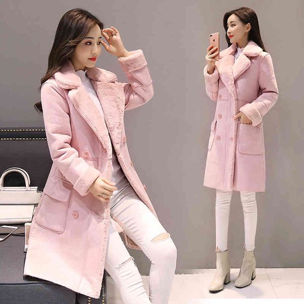 women's trench coats 2021 female warm winter jacket long suede parka women's double breasted, Tan;black
women's trench coats 2021 female warm winter jacket long suede parka women's double breasted, Tan;black