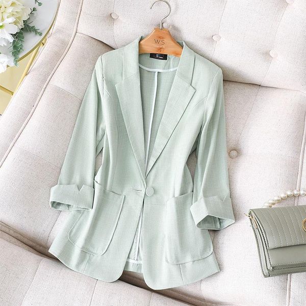 women's suits & blazers large size cotton and linen suit women thin section 2021 spring summer korean professional ol loose casual jack, White;black
women's suits & blazers large size cotton and linen suit women thin section 2021 spring summer korean professional ol loose casual jack, White;black