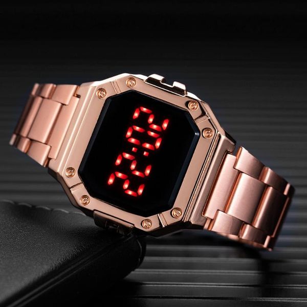 wristwatches luxury watches for women men kids rose gold digital electronic led watch stainless steel watchband dress wrist, Slivery;brown
wristwatches luxury watches for women men kids rose gold digital electronic led watch stainless steel watchband dress wrist, Slivery;brown
