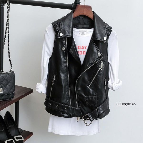 women's leather & faux plus size black sleeveless pu jacket women 2021 autumn winter korean motorcycle short waistcoat vest coat s-4xl
women's leather & faux plus size black sleeveless pu jacket women 2021 autumn winter korean motorcycle short waistcoat vest coat s-4xl