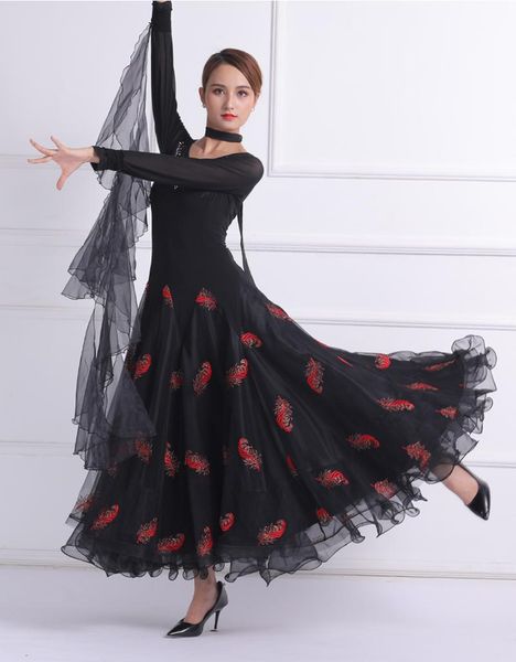 stage wear standard ballroom dance dresses lady advanced group show modern dancing skirt waltz competition dress adult, Black;red
stage wear standard ballroom dance dresses lady advanced group show modern dancing skirt waltz competition dress adult, Black;red
