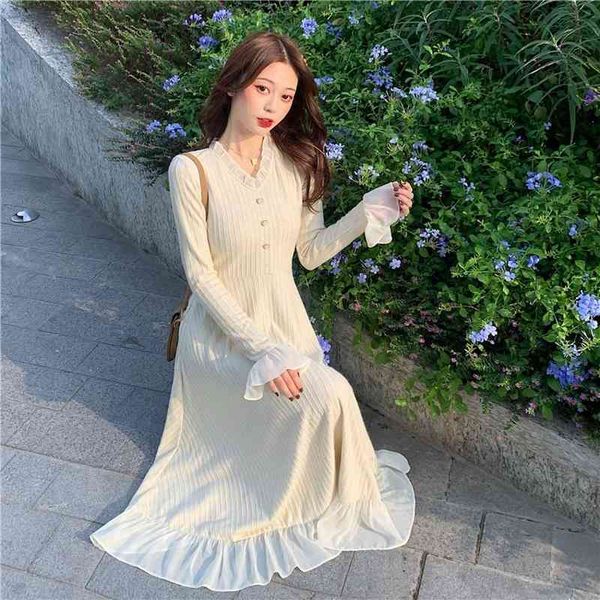 Casual Dresses Elegant Sweater Women Long Sleeve V-neck Office Knitted Female Vintage Lace Korea Autumn Winter LEOE, Black;gray
Casual Dresses Elegant Sweater Women Long Sleeve V-neck Office Knitted Female Vintage Lace Korea Autumn Winter LEOE, Black;gray