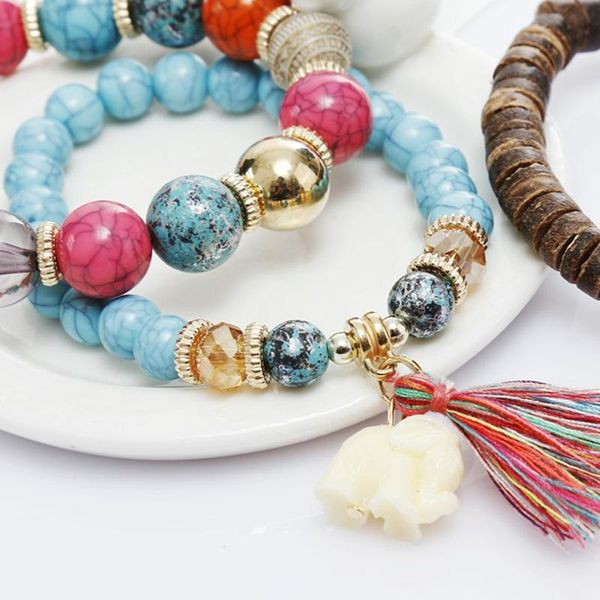 ly 3pcs/set beaded bracelets vintage style cartoon elephant pendant tassle for women girls do99 charm, Golden;silver
ly 3pcs/set beaded bracelets vintage style cartoon elephant pendant tassle for women girls do99 charm, Golden;silver