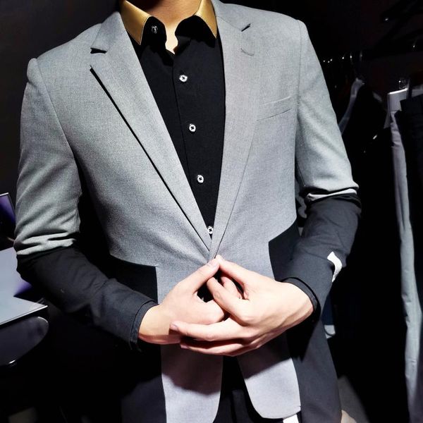 chaqueta hombre formal wedding bridegroom color contrast smoking homme british men suit business tuxedos slim dress blazer men's suits, White;black
chaqueta hombre formal wedding bridegroom color contrast smoking homme british men suit business tuxedos slim dress blazer men's suits, White;black