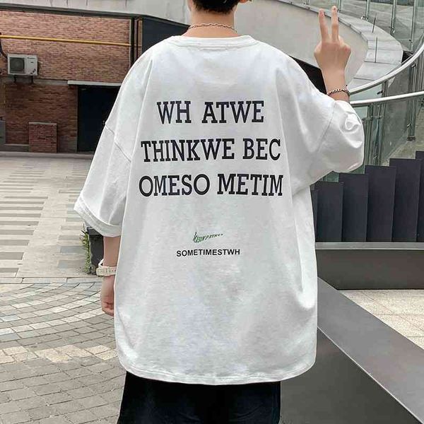 cotton letter tide brand cartoon literary trend small fresh summer short sleeve t-shirt men's loose, White;black
cotton letter tide brand cartoon literary trend small fresh summer short sleeve t-shirt men's loose, White;black