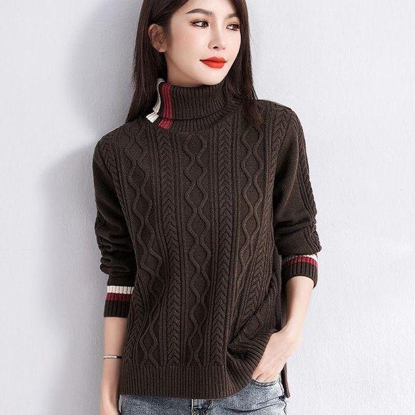 women's sweaters aesthetic women winter sweater clothes set the female hedging lazy wind temperament simplicity high collar, White;black
women's sweaters aesthetic women winter sweater clothes set the female hedging lazy wind temperament simplicity high collar, White;black