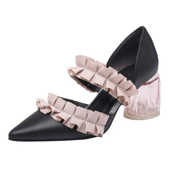 dress shoes womens pointy toe ruffle lolita strange pvc clear transparent heel mary janes sweet pumps sandals 2021, Black
dress shoes womens pointy toe ruffle lolita strange pvc clear transparent heel mary janes sweet pumps sandals 2021, Black
