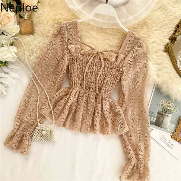 women blouses chic pleated ruffles shirts female crop square collar sweet puff sleeve blusas hollow out lace 210422, White
women blouses chic pleated ruffles shirts female crop square collar sweet puff sleeve blusas hollow out lace 210422, White