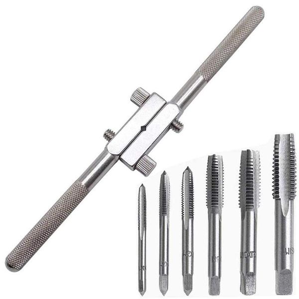 7pcs 7.7inch long t-handle ratchet tap holder adjustand wrench with m4-m12 machine screw thread metric plug hand tools
7pcs 7.7inch long t-handle ratchet tap holder adjustand wrench with m4-m12 machine screw thread metric plug hand tools