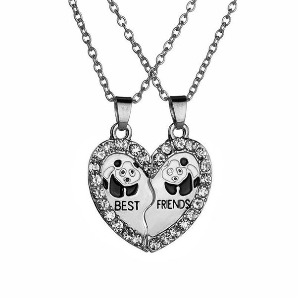 pcs/set couple necklace for women and men silver color heart fashion panda friends gift pendant necklaces
pcs/set couple necklace for women and men silver color heart fashion panda friends gift pendant necklaces
