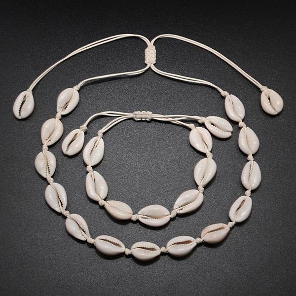 chokers original design shells necklace bracelet one set natural seashells knit chain rope girl choker bracelets jewelry gift adjustable, Golden;silver
chokers original design shells necklace bracelet one set natural seashells knit chain rope girl choker bracelets jewelry gift adjustable, Golden;silver