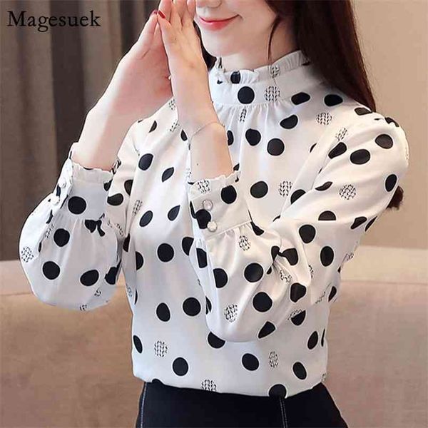fashion chiffon white shirt women elegant polka dot blouse autumn casual stand collar long sleeve 6113 50 210512
fashion chiffon white shirt women elegant polka dot blouse autumn casual stand collar long sleeve 6113 50 210512
