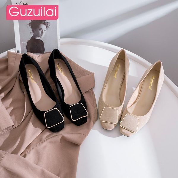 dress shoes guzuilai fashion square buckle high heel women's classic comfortable versatile shallow mouth thick, Black
dress shoes guzuilai fashion square buckle high heel women's classic comfortable versatile shallow mouth thick, Black