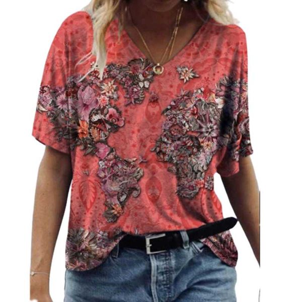 women's t-shirt ladies casual v-neck short sleeve for 2021 summer fashion 3d printing women tees splice loose plus size 3xl t-shirts, White
women's t-shirt ladies casual v-neck short sleeve for 2021 summer fashion 3d printing women tees splice loose plus size 3xl t-shirts, White