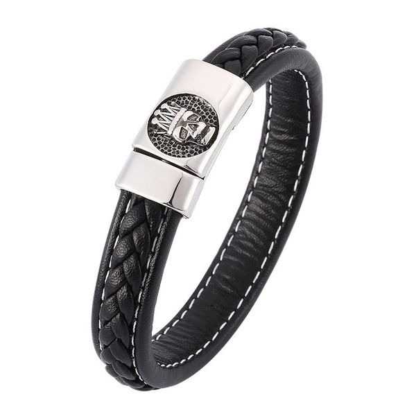 charm bracelets punk rock skull magnetic buckle bracelet for men women fashion jewelry braided rope leather gift bb0349, Golden;silver
charm bracelets punk rock skull magnetic buckle bracelet for men women fashion jewelry braided rope leather gift bb0349, Golden;silver