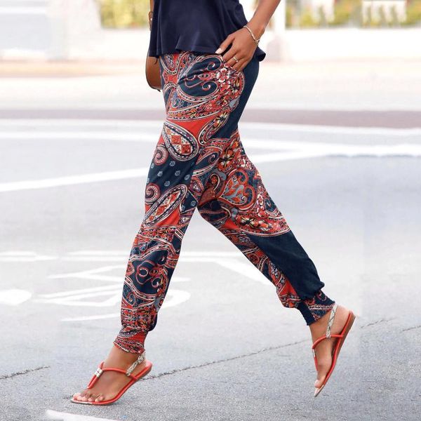 women's pants & capris bohemian floral printed harem women high waist casual easy trousers long boho beach pockets pantalones, Black;white
women's pants & capris bohemian floral printed harem women high waist casual easy trousers long boho beach pockets pantalones, Black;white