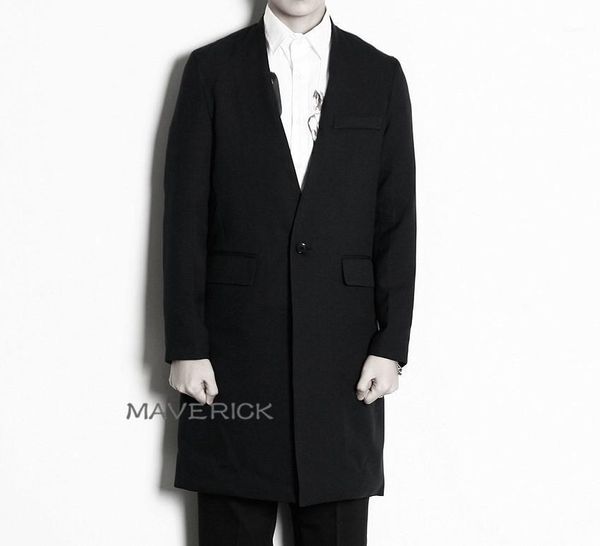 men's suits & blazers s-6xl2021 men winter korean slim collarless suit personality casual long jacket can be fixed wool style, White;black
men's suits & blazers s-6xl2021 men winter korean slim collarless suit personality casual long jacket can be fixed wool style, White;black