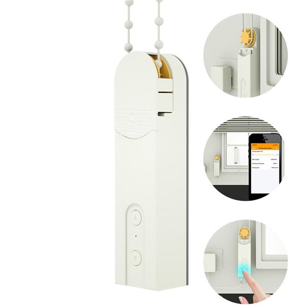 moeshouse cm-ls diy smart motorized chain roller blinds curtain shade shutter drive motor powered by solar panel led modules