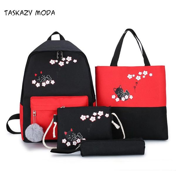 backpack 2021 canvas female book bag 4pcs/set schoolbag school travel pack fashion tassel women teenage teenagers girl
backpack 2021 canvas female book bag 4pcs/set schoolbag school travel pack fashion tassel women teenage teenagers girl