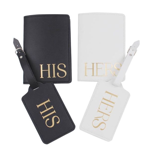 card holders 4pcs his hers leather passport case holder with luggage tags travel id protector for women couples, Brown;gray
card holders 4pcs his hers leather passport case holder with luggage tags travel id protector for women couples, Brown;gray