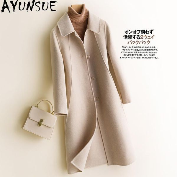 long jacket women double-sided 100% wool coat autumn winter korean black elegant fashion womens coats cs8132 women's & blends
long jacket women double-sided 100% wool coat autumn winter korean black elegant fashion womens coats cs8132 women's & blends