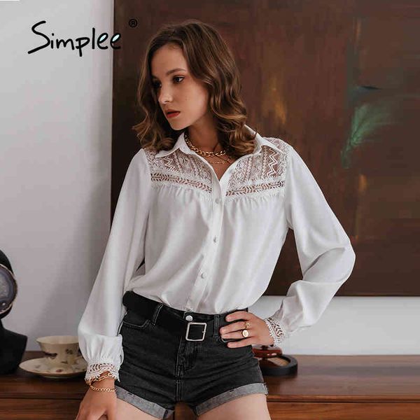 elegant lace stitching hollow out spring shirts women tailored collar lantern sleeve white chiffon blouses office ladies 210414
elegant lace stitching hollow out spring shirts women tailored collar lantern sleeve white chiffon blouses office ladies 210414
