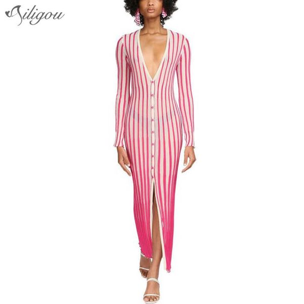 fall women's v-neck long sleeve button pink striped dress elegant club party 210527, Black;gray
fall women's v-neck long sleeve button pink striped dress elegant club party 210527, Black;gray