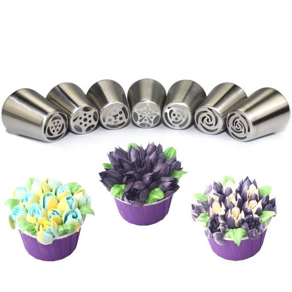 baking & pastry tools 7pcs stainless steel russian tulip icing piping cake nozzles decoration tips decorating bakeware
baking & pastry tools 7pcs stainless steel russian tulip icing piping cake nozzles decoration tips decorating bakeware