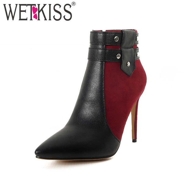 wetkiss high heesl women ankle boots pointed toe pu footwear rivet female boot party shoes woman winter plus size 32-46 210630, Black
wetkiss high heesl women ankle boots pointed toe pu footwear rivet female boot party shoes woman winter plus size 32-46 210630, Black