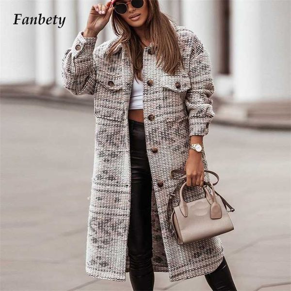 women elegant pattern print long overcoat winter casual single breasted long sleeve cardigan jacket autumn blend wool outerwear 211130, Black
women elegant pattern print long overcoat winter casual single breasted long sleeve cardigan jacket autumn blend wool outerwear 211130, Black