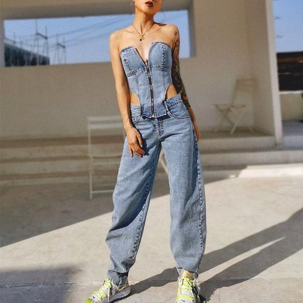 women's jumpsuits & rompers solid denim fashion bodysuit women juimpsuits para mujer 2021 spaghetti strap hollow out long romerps lady, Black;white
women's jumpsuits & rompers solid denim fashion bodysuit women juimpsuits para mujer 2021 spaghetti strap hollow out long romerps lady, Black;white