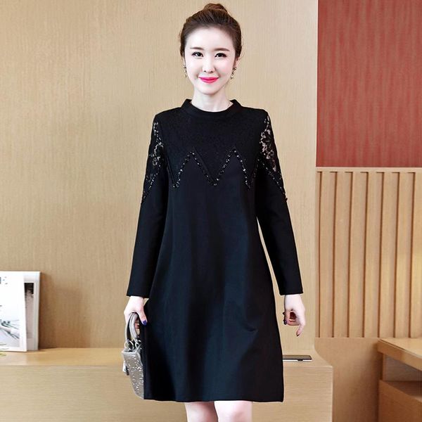 casual dresses black dress large size was thin spring autumn 2021 female foreign style long-sleeved stitching lace versati vestidos d323, Black;gray
casual dresses black dress large size was thin spring autumn 2021 female foreign style long-sleeved stitching lace versati vestidos d323, Black;gray