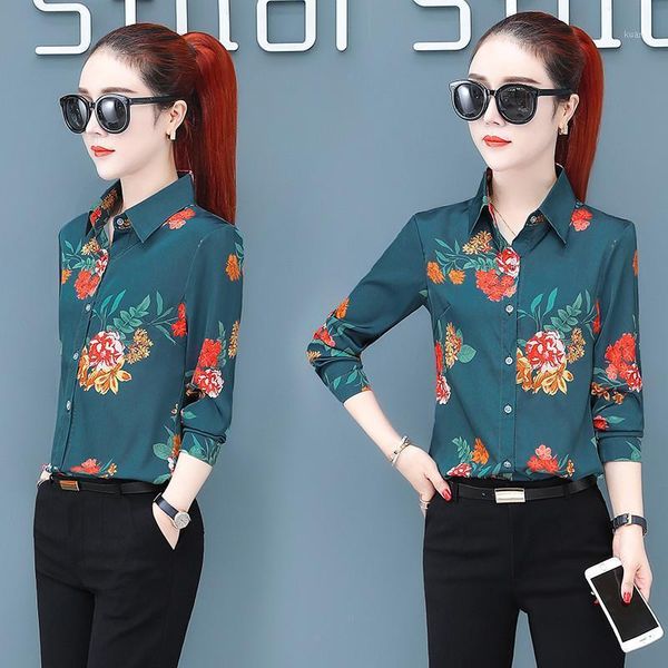 elegant long sleeve shirt office lady spring metal button detail blouse flower print women's blouses & shirts, White
elegant long sleeve shirt office lady spring metal button detail blouse flower print women's blouses & shirts, White