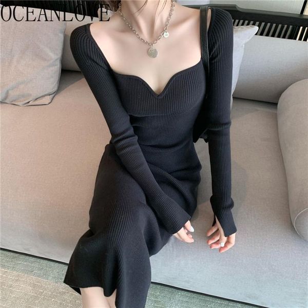 casual dresses oceanlove vestidos de mujer knitted bodycon woman dress square neck autumn winter stretch robes hiver 19125, Black;gray
casual dresses oceanlove vestidos de mujer knitted bodycon woman dress square neck autumn winter stretch robes hiver 19125, Black;gray