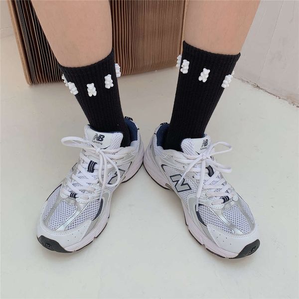 autumn and winter socks children's middle tube bear tide thin strip pile solid color, Black;white
autumn and winter socks children's middle tube bear tide thin strip pile solid color, Black;white