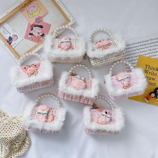 children's mini handbags 2021 cute girls princess fur crossbody bags kids small coin pouch party pearl wallet hand gift purse, White
children's mini handbags 2021 cute girls princess fur crossbody bags kids small coin pouch party pearl wallet hand gift purse, White
