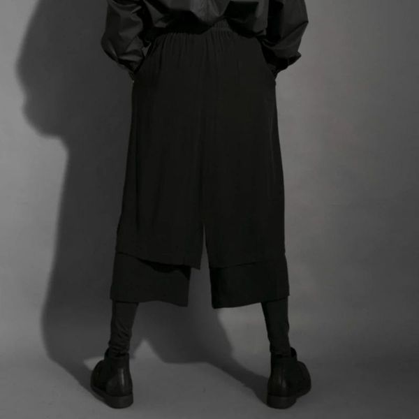 dark trend brand yamamoto style personality nightclub outfit double-layer culottes extra loose wide-leg cropped pants men's, Black
dark trend brand yamamoto style personality nightclub outfit double-layer culottes extra loose wide-leg cropped pants men's, Black