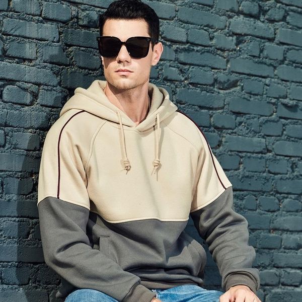 men's hoodies & sweatshirts men's patchwork hooded sweatshirt clothing casual loose fleece warm streetwear male 2021 fashion autumn, Black 
men's hoodies & sweatshirts men's patchwork hooded sweatshirt clothing casual loose fleece warm streetwear male 2021 fashion autumn, Black
