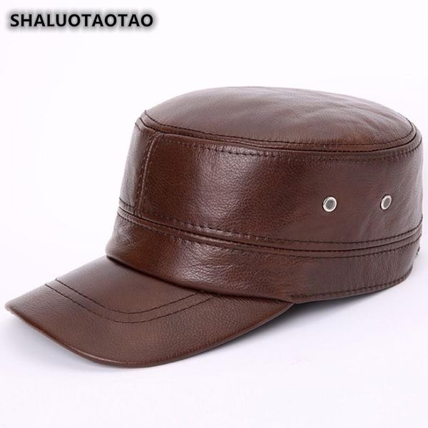adjustable size cowhide military hats autumn winter fashion genuine leather hat thermal earmuffs flat cap for men wide brim, Blue;gray
adjustable size cowhide military hats autumn winter fashion genuine leather hat thermal earmuffs flat cap for men wide brim, Blue;gray