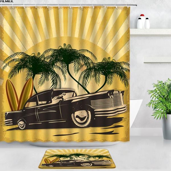 shower curtains retro black car palm trees bath mats sets surfboard creative design decor door pad bathroom rugs non-slip carpet
shower curtains retro black car palm trees bath mats sets surfboard creative design decor door pad bathroom rugs non-slip carpet