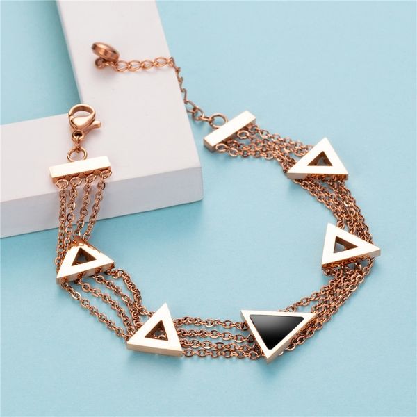 new jewelry fashion triangle classic multi-layer bracelet electroplating 18k rose gold hand accessories can be approved, Black
new jewelry fashion triangle classic multi-layer bracelet electroplating 18k rose gold hand accessories can be approved, Black