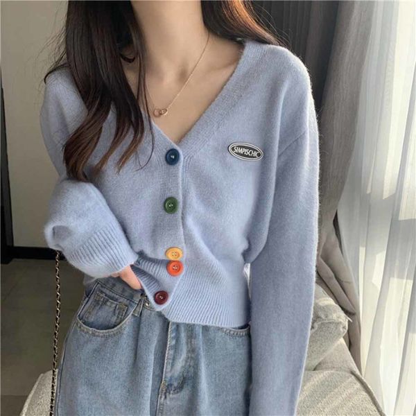 women's jackets short cardigan spring v long neck seeve fluffy sweater ladies button korean mesh jacket 5z5k, Black;brown 
women's jackets short cardigan spring v long neck seeve fluffy sweater ladies button korean mesh jacket 5z5k, Black;brown