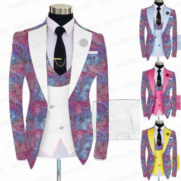men's suits & blazers fashion pink floral printed men suit 3pcs tailored groom wedding tuxedo slim fit prom blaze zr1d, White;black
men's suits & blazers fashion pink floral printed men suit 3pcs tailored groom wedding tuxedo slim fit prom blaze zr1d, White;black