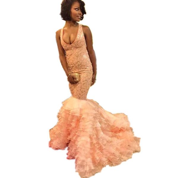 party dresses peach mermaid evening dress with open back vestidos largos de noche formal prom, White;black
party dresses peach mermaid evening dress with open back vestidos largos de noche formal prom, White;black