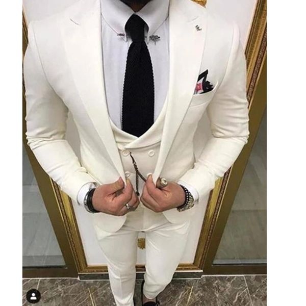 men's suits & blazers ivory one button mens blazer groom tuxedo man wedding dress suit business men prom costume homme jacket+pants+ves, White;black
men's suits & blazers ivory one button mens blazer groom tuxedo man wedding dress suit business men prom costume homme jacket+pants+ves, White;black